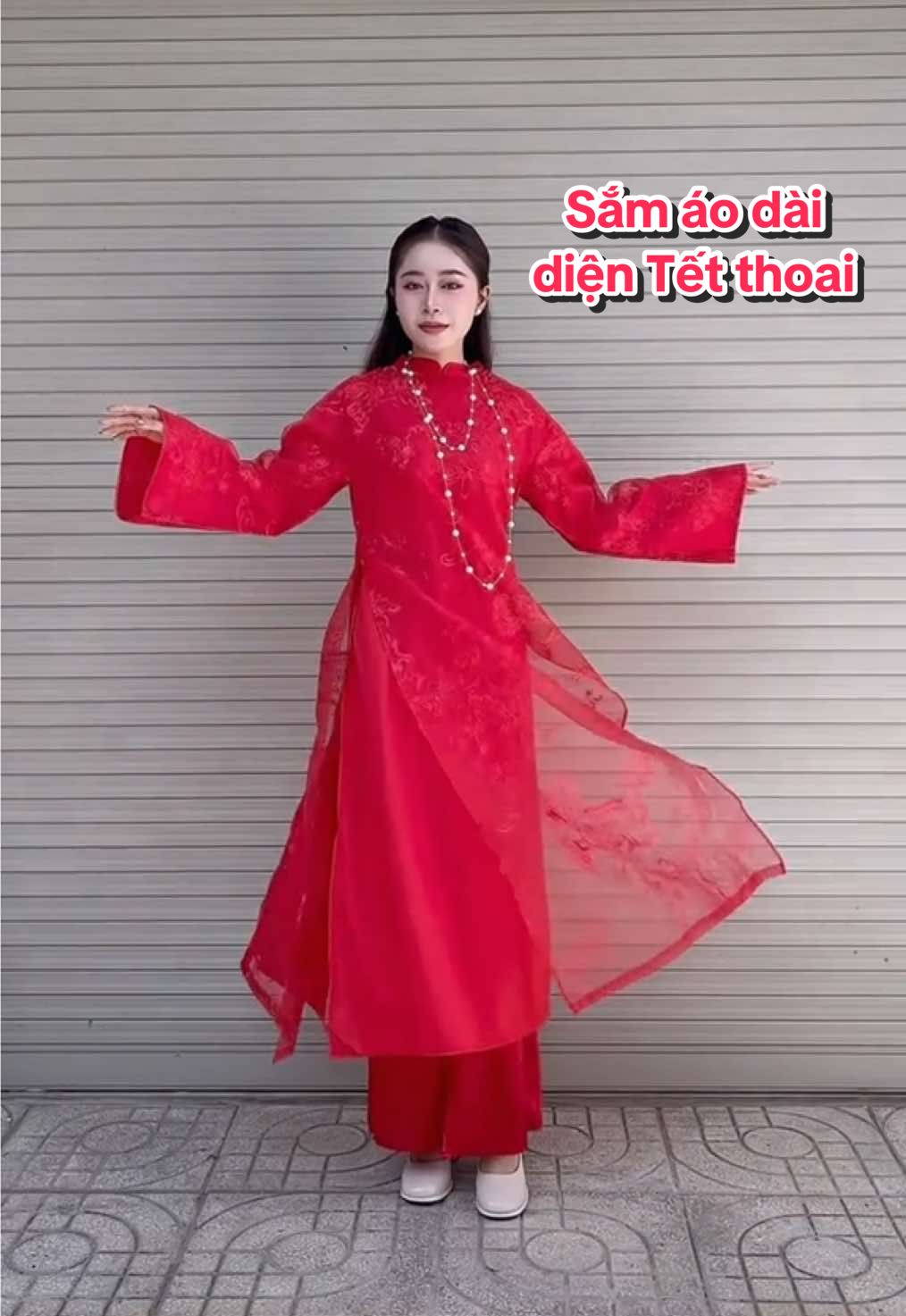 Sắm áo dài diện tết thôi 🥰 #diemtrinh #beauty #Lifestyle #fyp  #reviewcungtiktok #goclamdep #aodai #aodaiTet #aodaiphomrong  #aodai4ta #aodaigam 