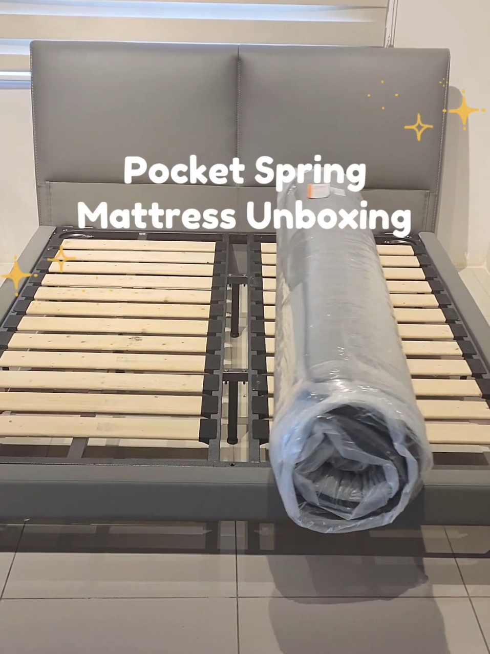 🟡S-Lifeရဲ့ Pocket Spring Mattressကို ဘယ်လို packing​ဖောက်ရမလဲဆိုတာ ကြည့်လိုက်ရ​အောင် #fyp #roll #mattress #unboxing  #slife #slifefurniture 