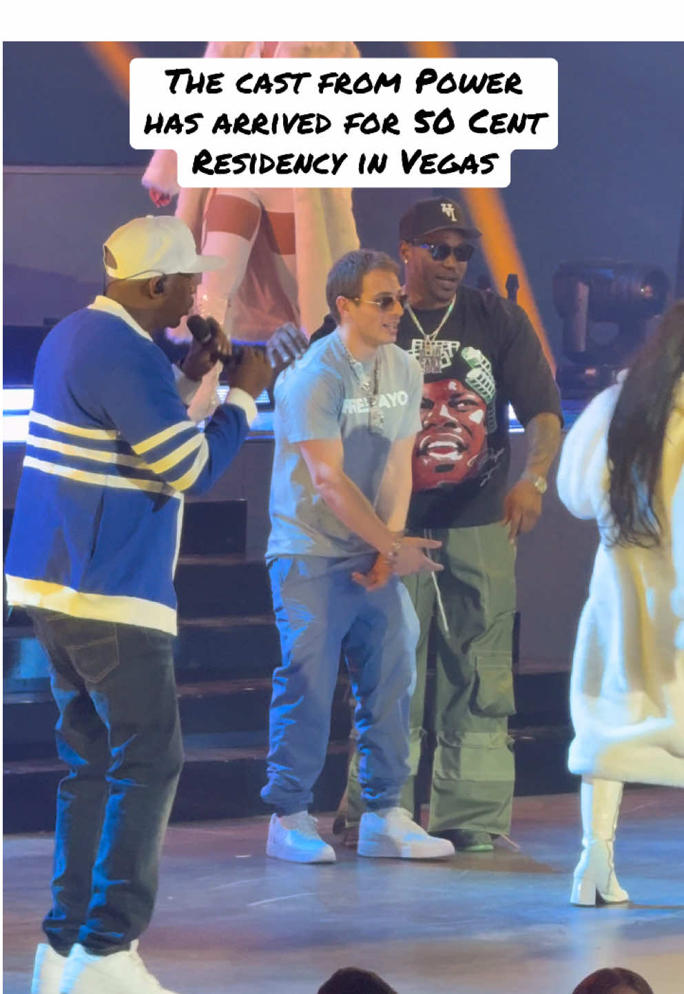 50 Cent las vegas residency new years special ft the cast from Power #50cent #power #lasvegas #concerts #newyears #planethollywood  #bigrichtown 