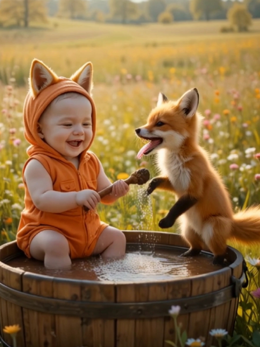 Cute little kids with animals #usa #kids #viral #AI #babytiktok #foryou #cutebaby #cute #cat #animal 