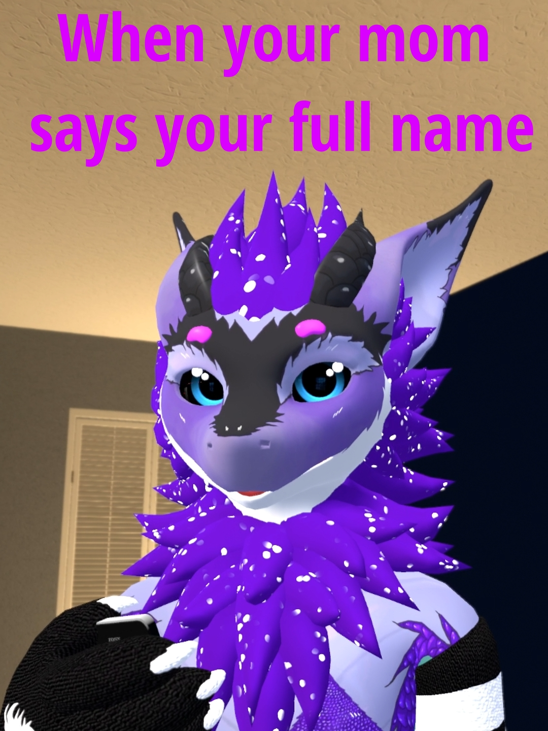 When your mom uses your full name #furryfandom #furry #nardoragon #novabeast #vrchat #memes