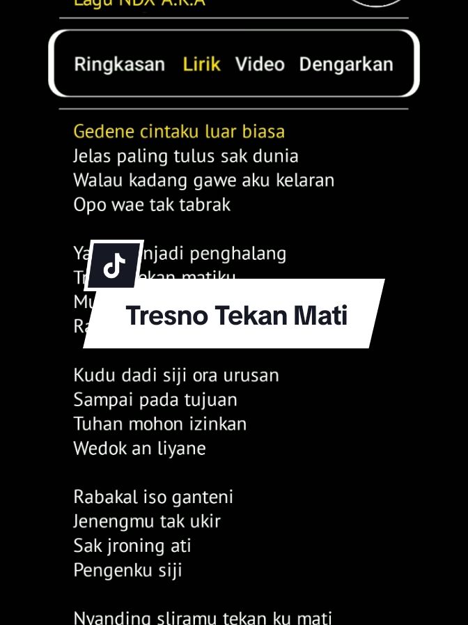 tresno tekan mati || #liriklagu #tresnotekanmati #trending #lirikgoogle #lirikvideo #aceh #matangglumpangdua #liriklaguindonesia 