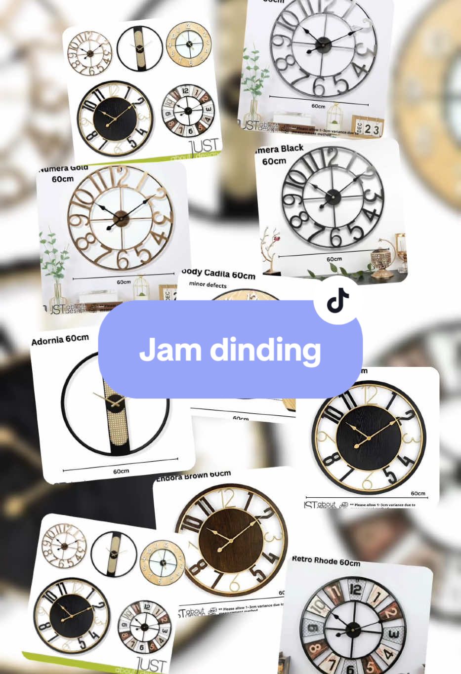 Wall Clock Jam Dinding Besi Minimalist Iron Wood Roman Numeric Designs Wall Clocks Decorations Black#CapCut #fyp #fyppppppppppppppppppppppp #foryourpage #hiasan #decoration #jamdinding #wallclock 