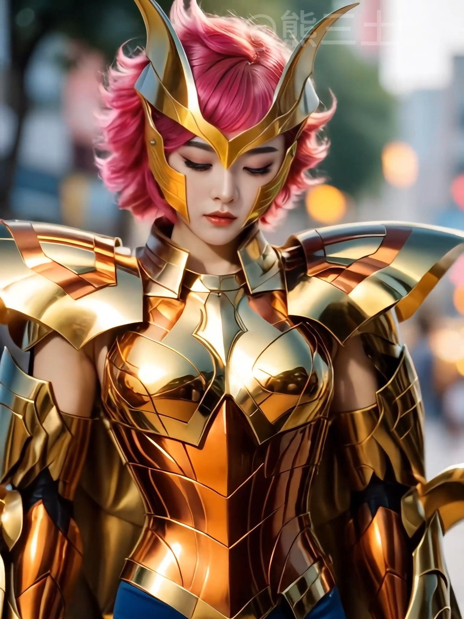 General of the South Pacific Sea Scylla Io armor wearing #saintseiya #cosplay #ai