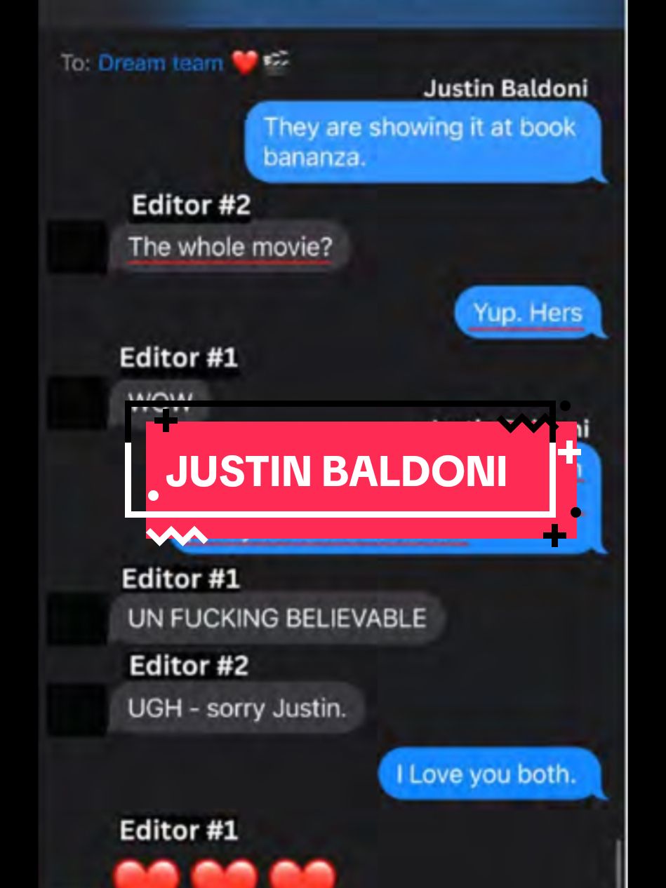 Justin Baldoni gave screenshots of conversations involving Blake Lively, His PR team and the former editors of It Ends with Us. #jornalismo 