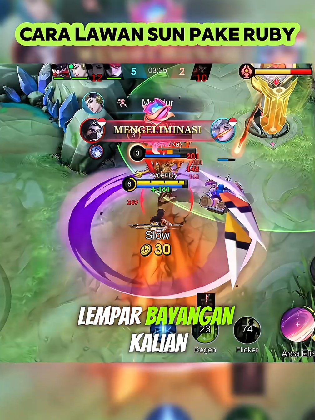 Cara lawan sun pake ruby #mlbb #mobilelegendsbangbang #tutorial 