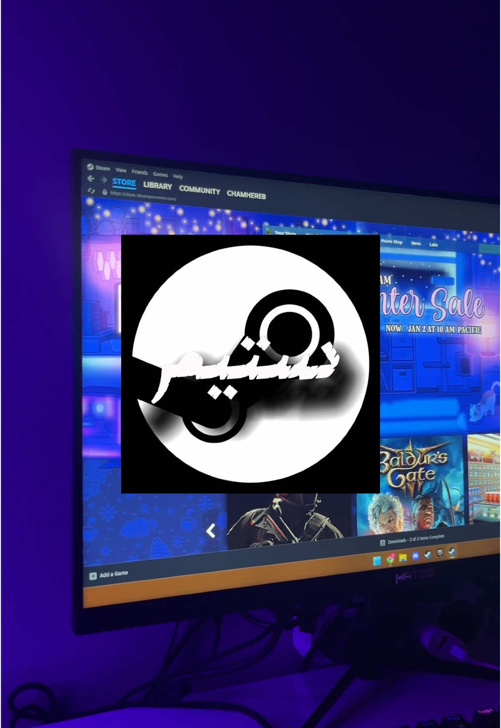 حركة رايحة تفيدك في برنامج ستيم 😁 #gaming #pcgaming #pc #steam 
