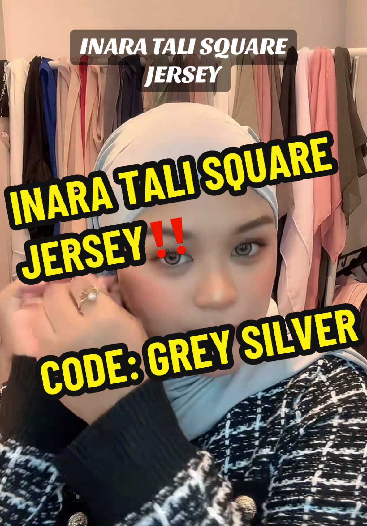 Code: Grey silver #LIVEhighlights #TikTokLIVE #LIVE #foryoupage #hijab #hijabstyles #muslimahfashion #hijabtiktok #HijabFashion #hijabi #tiktokshopsg #HijabTutorial 