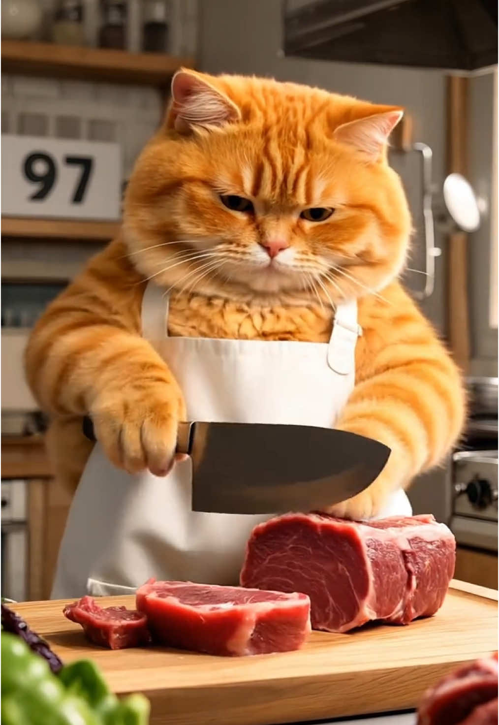 Cooking cat.#cat #ai 