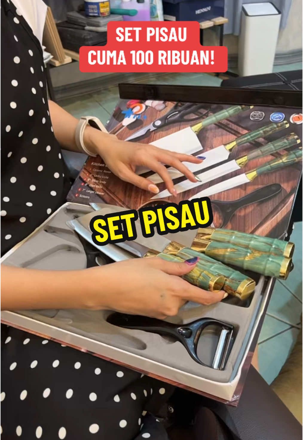 6in1 pisau cuma 100rbuan bun, tajam dan estetik ya!  #setpisau #rekomendasikameggapernahsalah #kameg #pisau #pisauestetik 