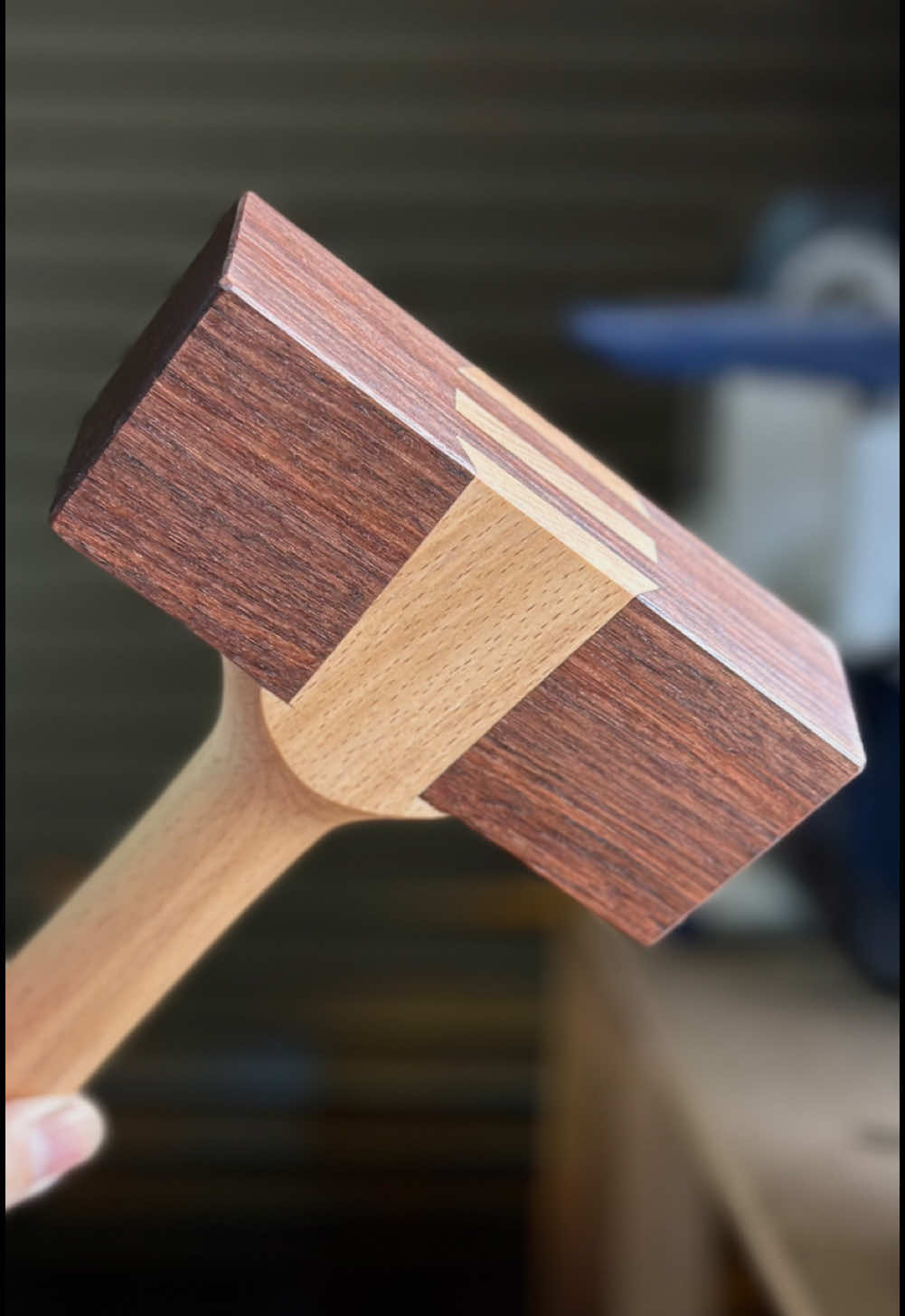 I made a mallet with a mysterious structure. #woodworking #joint #DIY #woodworkingtips #jig 