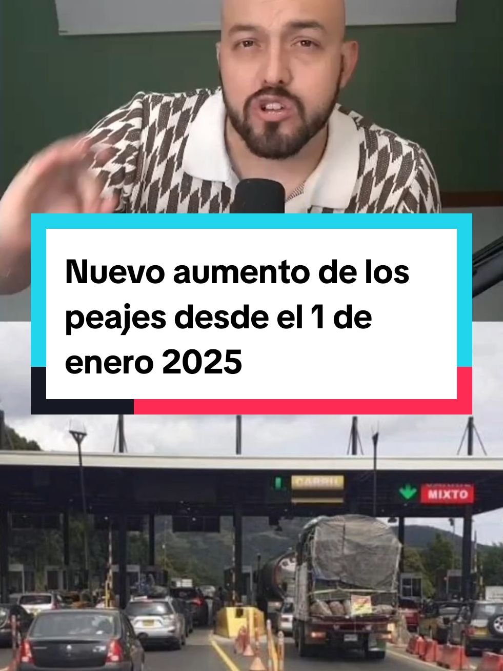 Este #añonuevo #2025 nos recibe con un #aumento  de #precios de #peajes en #colombia  hasta llegar a un 9% #urgente #hoy 