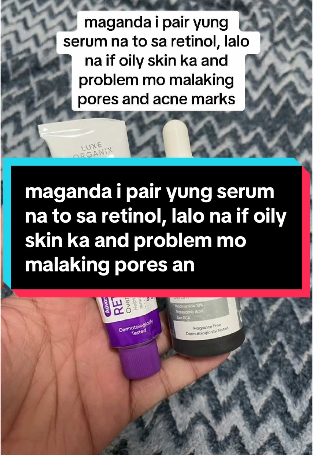 maganda i pair yung serum na to sa retinol, lalo na if oily skin ka and problem mo malaking pores and acne marks #fyp #skincare #oilyskin #retinolbakuchiol #oilyskin #acnemarks 