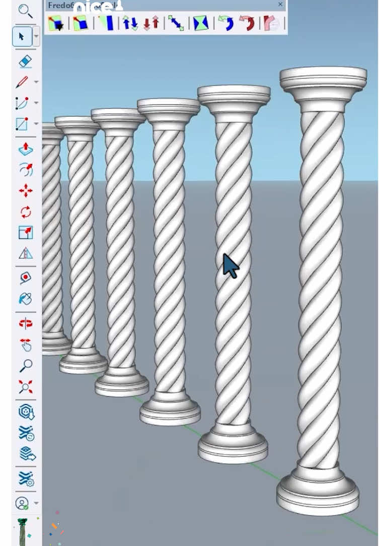 SketchUp tips to elevate your designs! 🌟 Here’s a twisted column I modeled—an artistic touch perfect for dynamic architecture. Stay tuned for a step-by-step tutorial to create your own masterpiece! 🏛️✨ #SketchUpTips #SketchUpModeling #3DDesign #TwistedColumn #ArchitecturalDesign #DigitalArt #3DModeling #ArchitectureLovers #DesignInspiration #CreativeArchitecture #SketchUpTutorial #ArtInArchitecture #ArchitecturalDetails #ModernDesign #nicetoweruk  #nice_tower #sketchup #nicetowers #nicetowerPro #nicetower #art