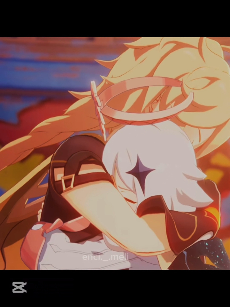 Omgg in this moment paimon so cute I think I started like her😭😭❤️❤️❤️ #paimon #aether #hug #paimon #genshin #game #genhsinimpact #traveler 