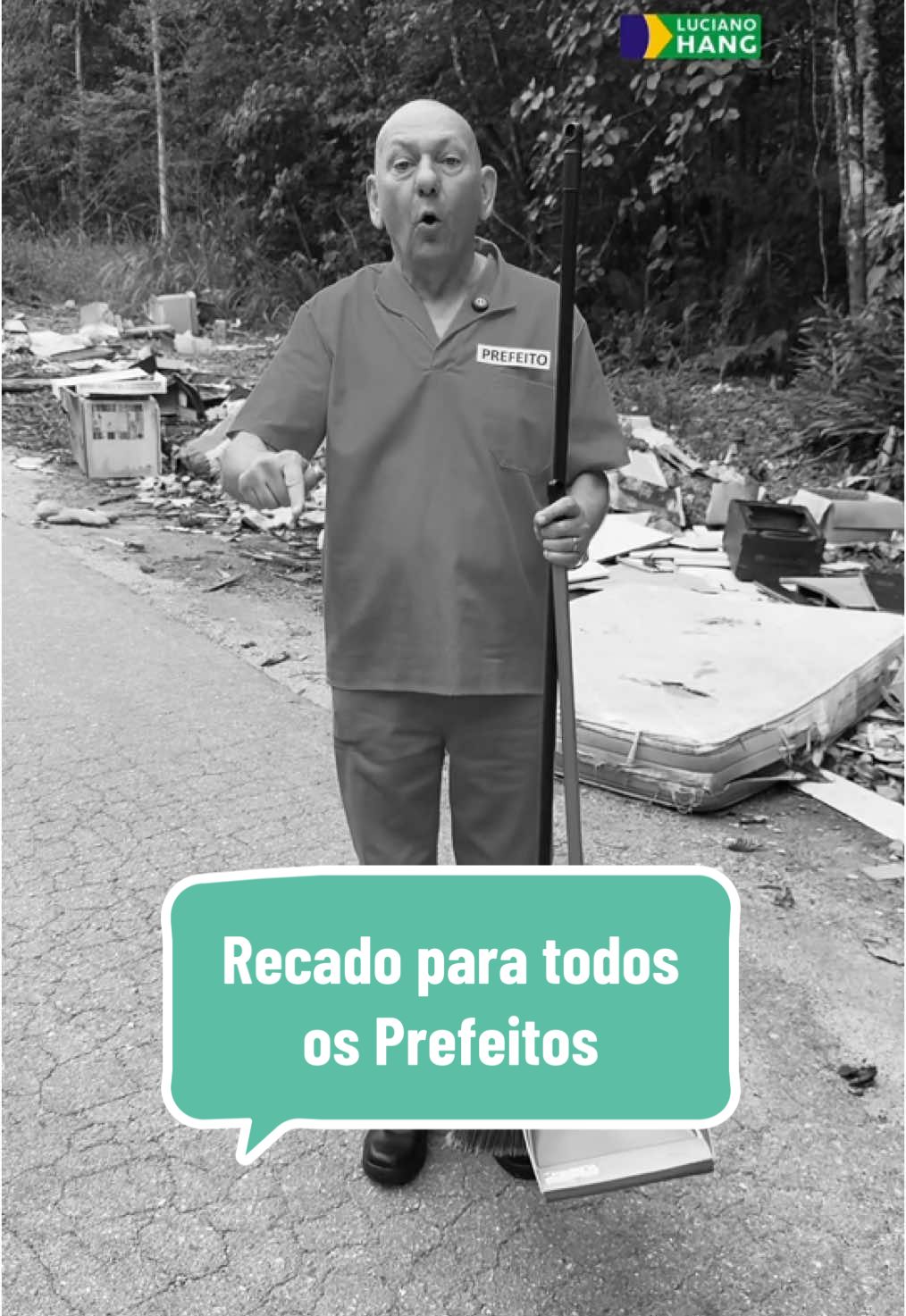 UM RECADO A TODOS OS PREFEITOS DO BRASIL ⚠🚨  Hoje, 1° de janeiro de 2025, mais de 5500 prefeitos começam um novo mandato e quero propor um desafio para cada um deles.  Ando muito por todo o Brasil e, infelizmente, vejo muitas ruas sujas e prédios, muros e casas pichadas. Isso me deixa incomodado, pois temos um país incrível, com gente do bem, mas várias cidades estão desleixadas.      Você, prefeito, tem que incentivar, fazer ações, mutirões para limpar as ruas e bairros. Comece hoje mesmo a fazer a diferença! Clique no vídeo e confira a minha mensagem.   Um abraço, do Véio da Havan!   #LucianoHang #VéioDaHavan #Cidades #Prefeitos #Sujeira #Pichação