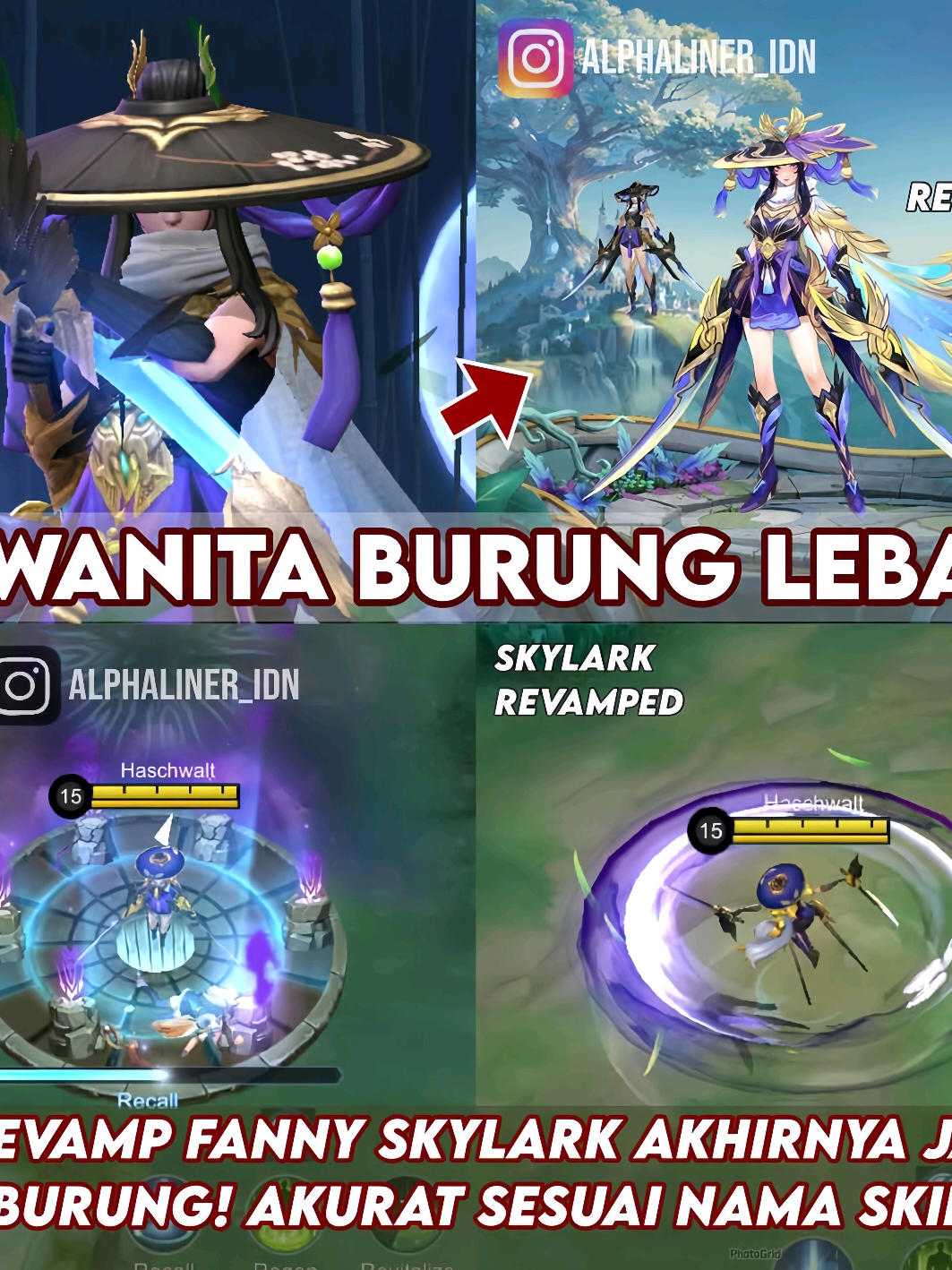 WANITA BURUNG LEBAT - REVAMP FANNY SKYLARK AKHIRNYA JADI BURUNG! AKURAT SESUAI NAMA SKIN.. SC:ALPHALINER_IDN ON IG  #fannytiktok #fannymlbb #mlbb #mlbbcreator #mobilelegendsbangbang #mlbbcreatorcamp #mlbbcreatorbase #fyp #fypシ #4u #k4gur4 