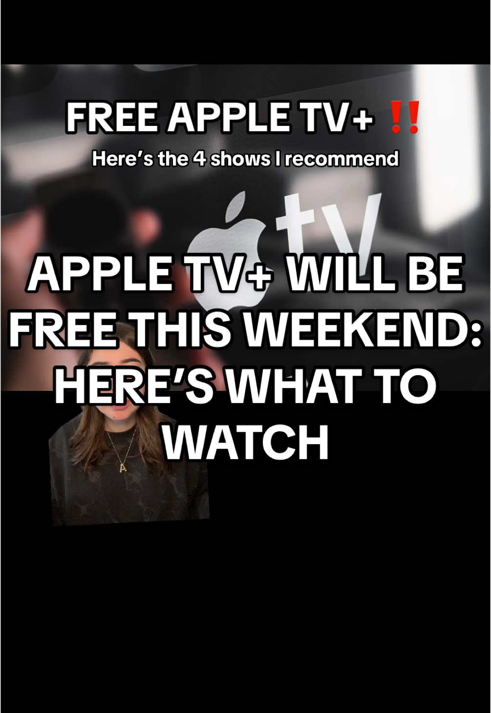 Apple TV+ will be free January 3 through January 5 - the perfect time to binge!! #appletv #free #severance #shrinking #themorningshow #greenscreen @Apple TV 