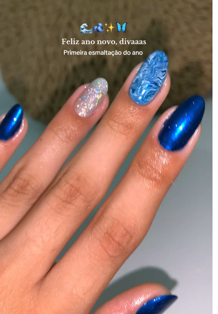 🌊🦋 #nails #unhas #nailart #anonovo #nailtutorial #nailinspo #2025 #unhasnaturais 