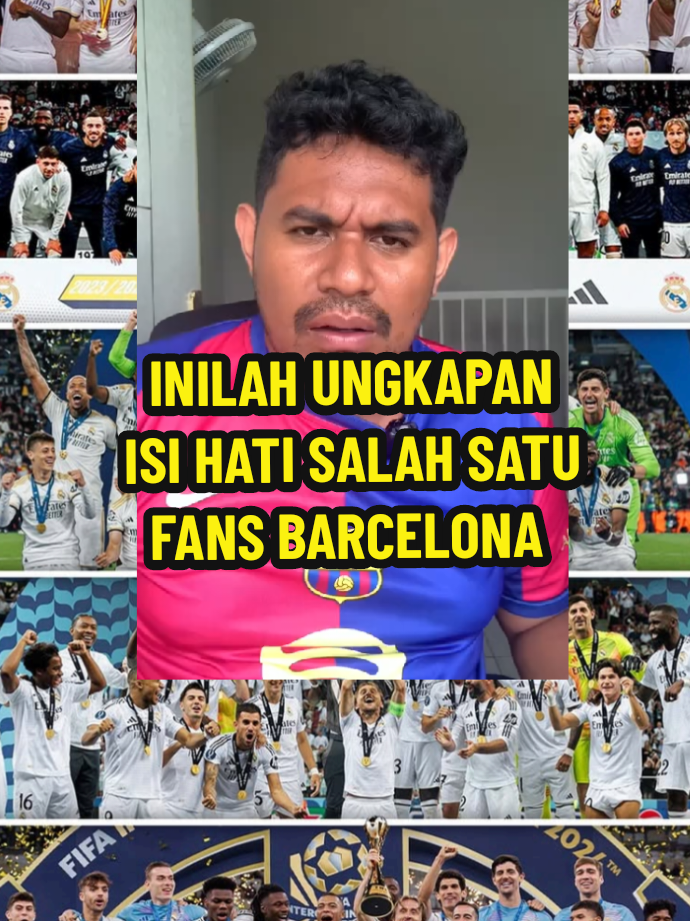 INILAH UNGKAPAN ISI HATI SALAH SATU FANS BARCELONA YANG SESUNGGUHNYA KETIKA MELIHAT KEJAYAAN REAL MADRID. 😋😋🤣🤣 HALA MADRID 🔥🔥🫡🫡😎😎🏆🏆 #fyp #mascan16 #realmadrid #halamadrid #madridista #decul 