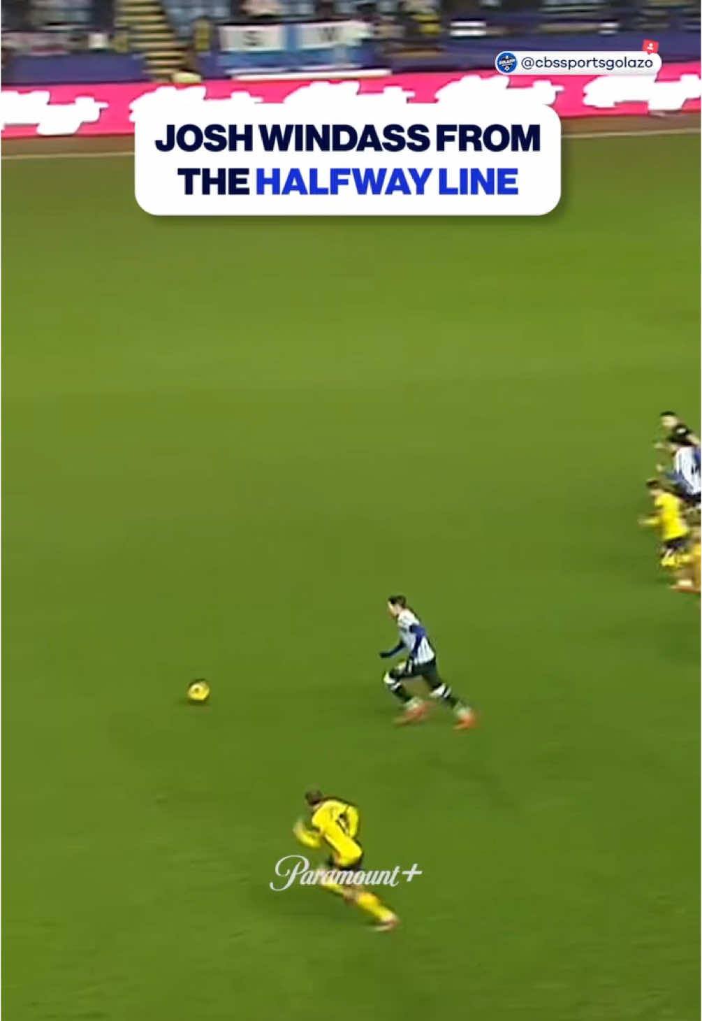 FROM WHERE!?!?! 👀 JOSH WINDASS FROM INSIDE HIS OWN HALF  🤩🔥 #Soccer #football #golazo #goal #sheffieldwednesday #efl 