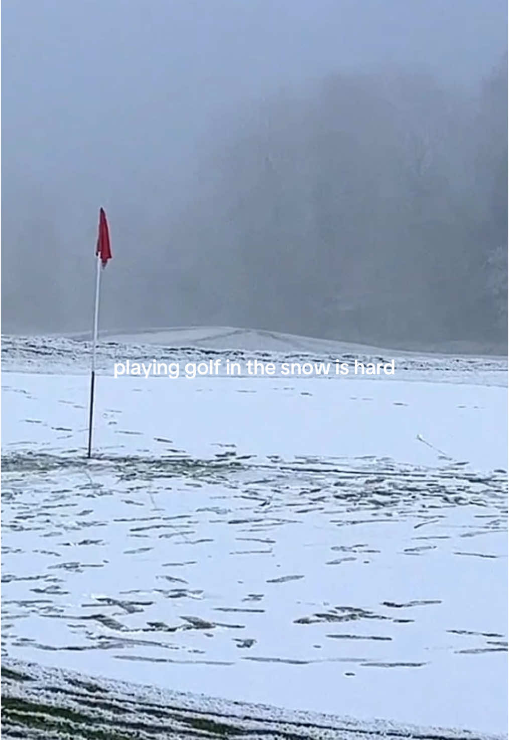 Playing golf in the snow is hard #golf #golftiktok #golftok #snow #fyp #foryou #foryoupagе 