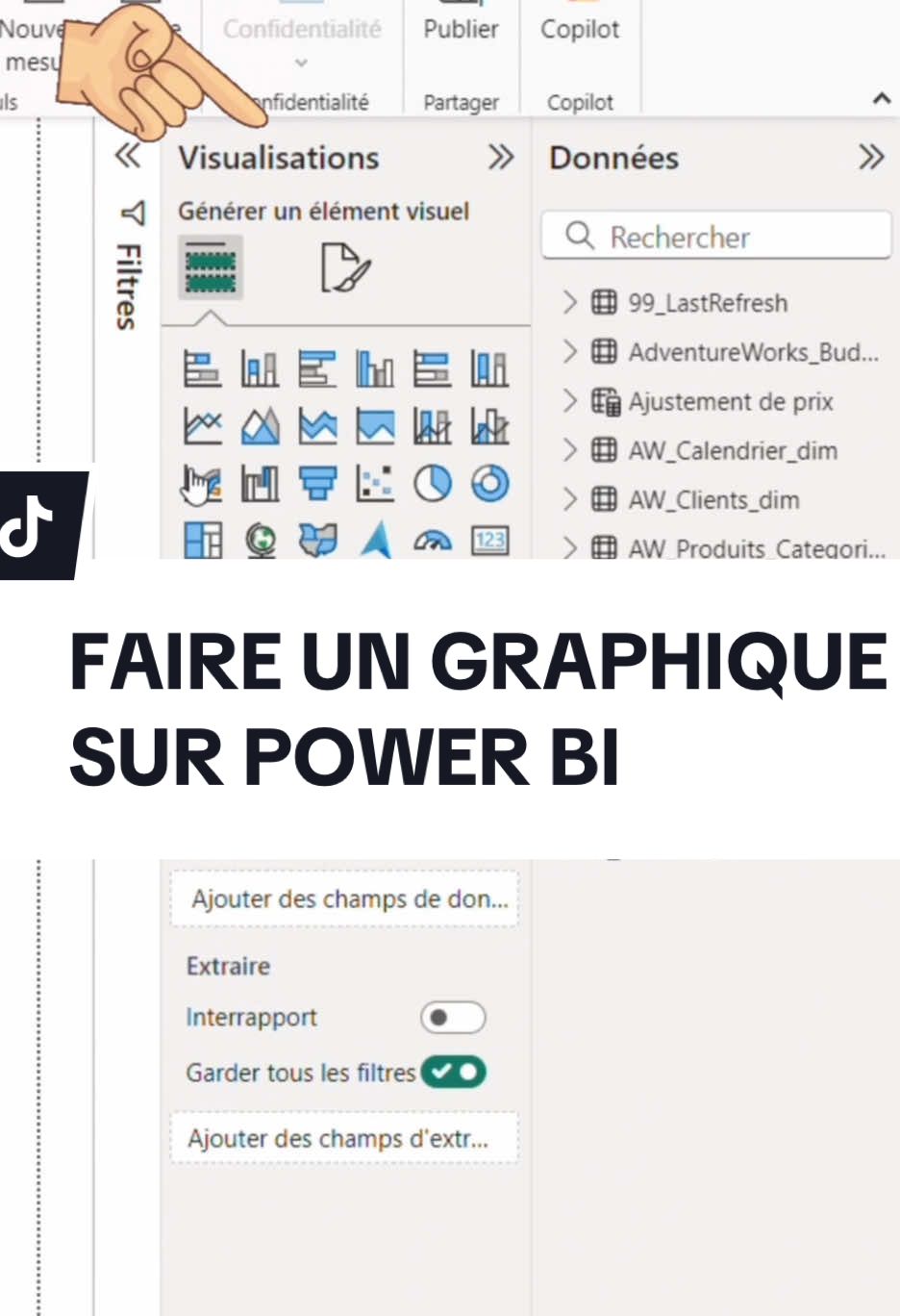 🚀 Passez d’Excel à Power BI : Créez votre 1er graphique en un clin d’œil ! 👉 Faire un graphique dans Power BI, c’est simple (et puissant). Mais par où commencer ?  Suivez ces étapes : 🔸 1. Importez vos données – Fichier Excel, CSV, ou même une base SQL. Power BI est flexible. 🔸 2. Choisissez votre visuel – Barre, courbe, camembert… Un clic, et ça prend forme. 🔸 3. Glissez-déposez vos champs – Sélectionnez une table, faites glisser 