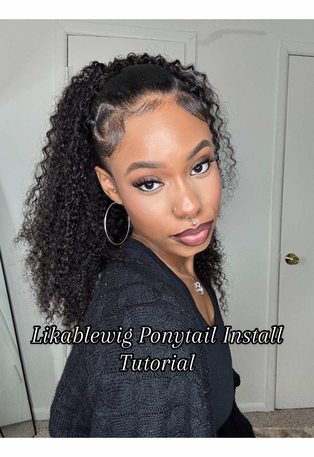 Got the cutest ponytail install using @likablewig.com 20” kinky curly drawstring ponytail 🥰. LINK IN BIO Don’t forget to add my discount code: DDH32 💕 #ponytail #ponytailtutorial #ponytailhairstyle #kinkycurlyhair #drawstringponytail 