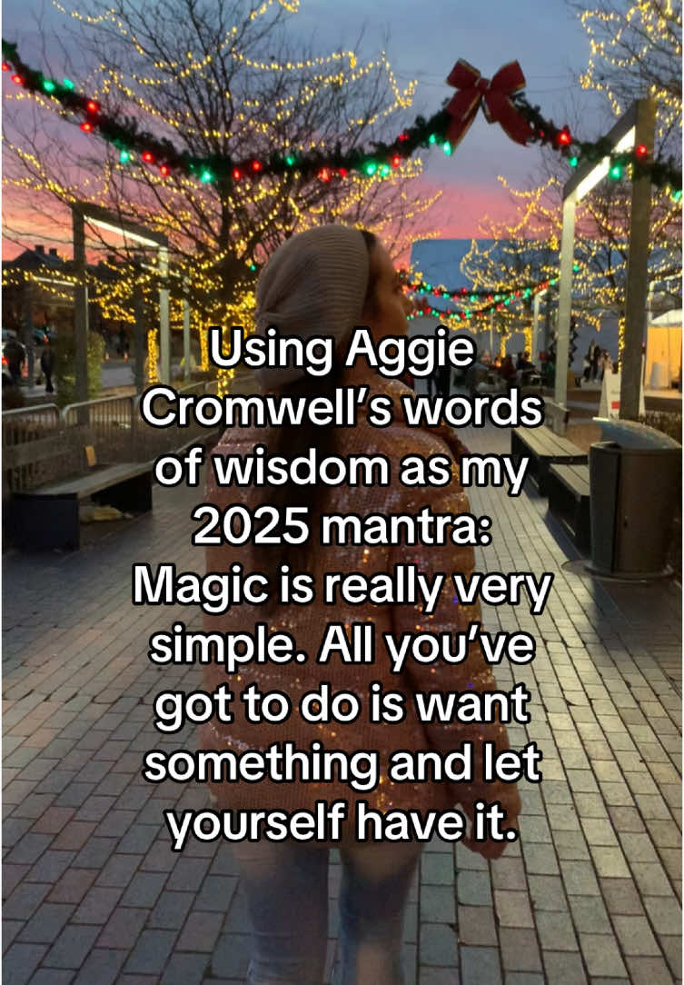 Let’s make 2025 the most magical year yet ✨  #aggiecromwell #agathacromwell #halloweentown #wordsofwisdom #mantra #hello2025 #2025mantra #manifestation #mindset #mindsetmotivation #mindsetshift #mindsetmatters #advice 