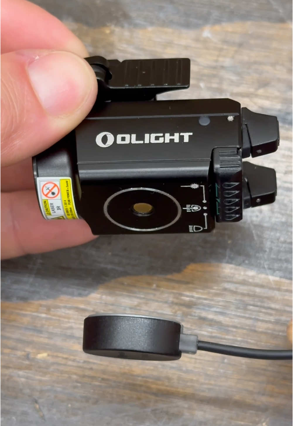 Rail mounted flashlight with green beam baldr mini @OLIGHT #tool #Outdoors 