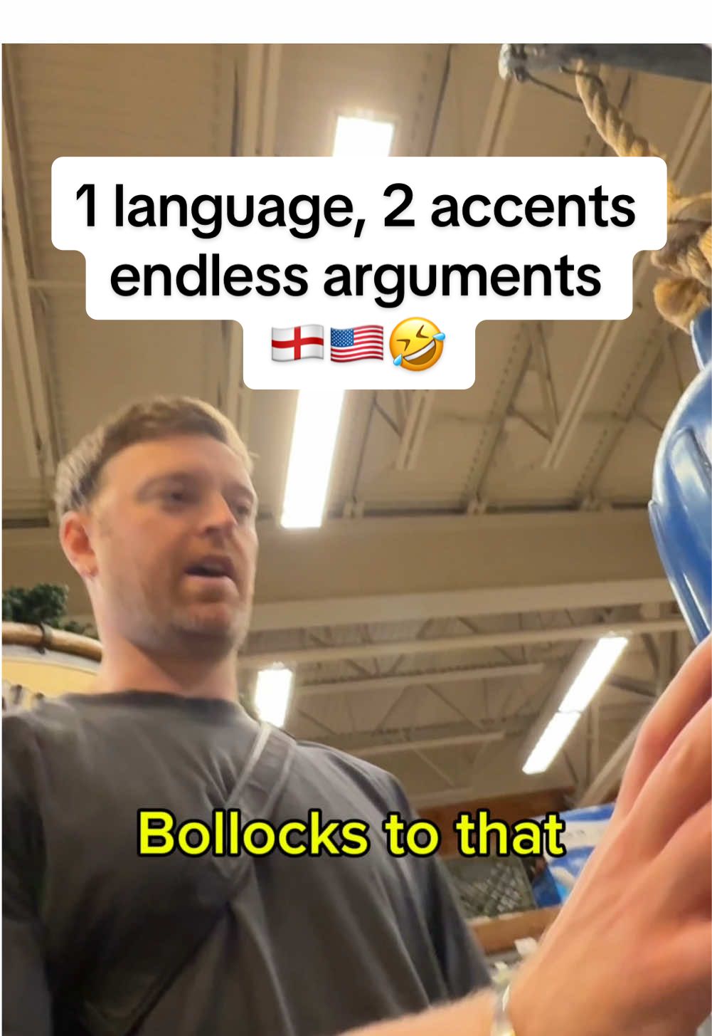 It’s an everyday thing that always ends in “What’s the language called? English? Exactly” 🤣 #britinamerica #americanvsbritish #tayandalex #northernenglishman #accents #english 