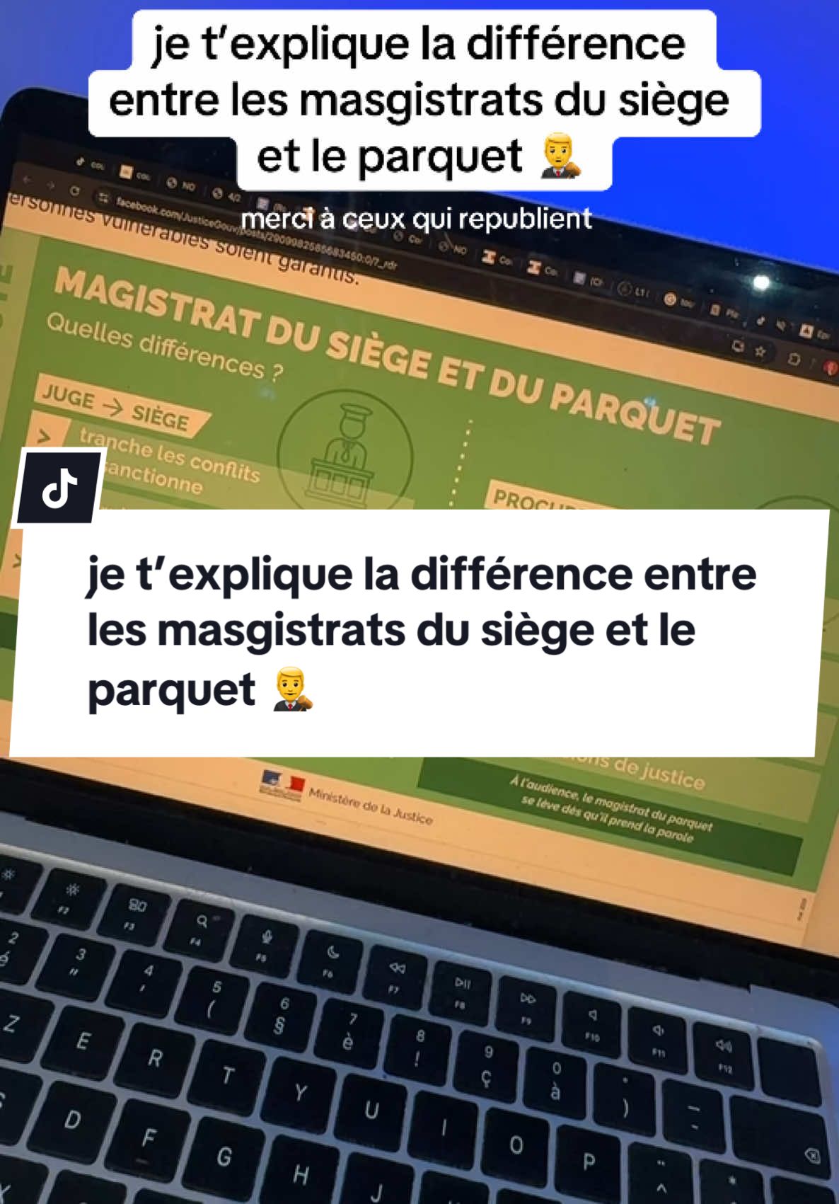 je t’explique la différence entre les masgistrats du siège et le parquet 👨‍⚖️ #l1droit #l2droit #l3droit #droit #culturetiktok