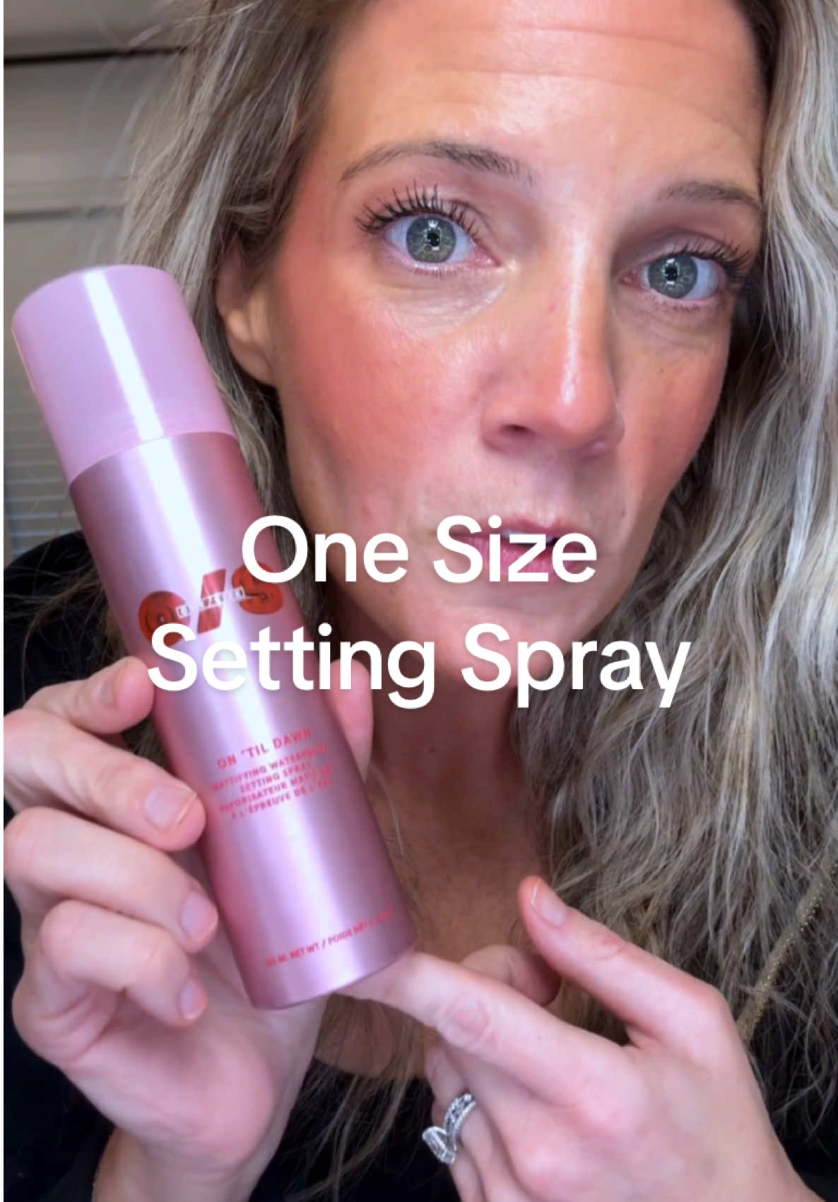 This setting spray is the glue your makeup needs! I love this setting spray because my makeup truly stays in place all day!! @ONE SIZE BEAUTY #onesizesettingspray #ontilldawnspray #settingspray #onesizebeauty #makeuptok #makeup ##WinterWardrobeRefresh##TiktokMadeMeBuyIt##TTSDelightNow##GiftGuide##HolidayHaulPawfectPicks##mademyyear##toptierdecember##fashionlookbook##TTSLevelUp##TTSDelight##ttstakeover##giftguide##selfcarefinds##ttsbeautykit##ttsbeautybesties##glitzglamghouls##creatorboostcamp##tastemakerslaunch##ttstastemakers##ttsbeautykit##ttsbeautybesties##dealsforyou##TTSTasteMakers##tiktokshopholidayhaul##tiktokshopfallsale##tiktokshopwintersale##tiktokshopholidaysale##tiktokshopblackfriday##tiktokshopcybermonday##seasonalessentials##techobsessed##TreasureFinds##SpotlightFinds##DealHunters##selfcarefinds##fashionistafaves##cozyspaces##ShopIcons##savingsquad##giftideas##seasonalfinds##falldealsforyou##tiktokshopholidayhaul##friendsgiving##thanksgiving##christmas##cybermonday##blackfriday#newyearsresolution##happynewyear##newyearnewyou#newyearnewme##blackfriday##blackfridayyearlydeals##blackfridaydeals##treatyourself##SelfCare##giftsforme##thanksgivingdinner##wintereonderland##holidaysale##giftguide##satisfyingvideo##SkinCare101##skintok##glowingskin##trending##tiktokmademebuyit##trendingmakeup##trendingskincare##viralskincare ##viralmakeup##bfcm##newyearnewyou##newyearnewaura##madeyouryear##mademyyear##fashionlookbook##tiktokshopholidayhaul###TikTokShopCreatorPicks 