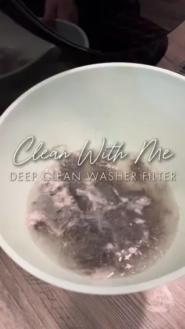 If you have it, CLEAN IT! ‼️ Our washer will tell us when our filter needs cleaning, but even if it doesn’t alert us I’ll clean it at least once a month!  Between kids and pets, all kinds of junk finds its way into the washer! Staying on top of this will help keep your clothes cleaner and prevent issues down the road!  #deepclean #cleanwithme #clean #cleaning #laundryasmr 