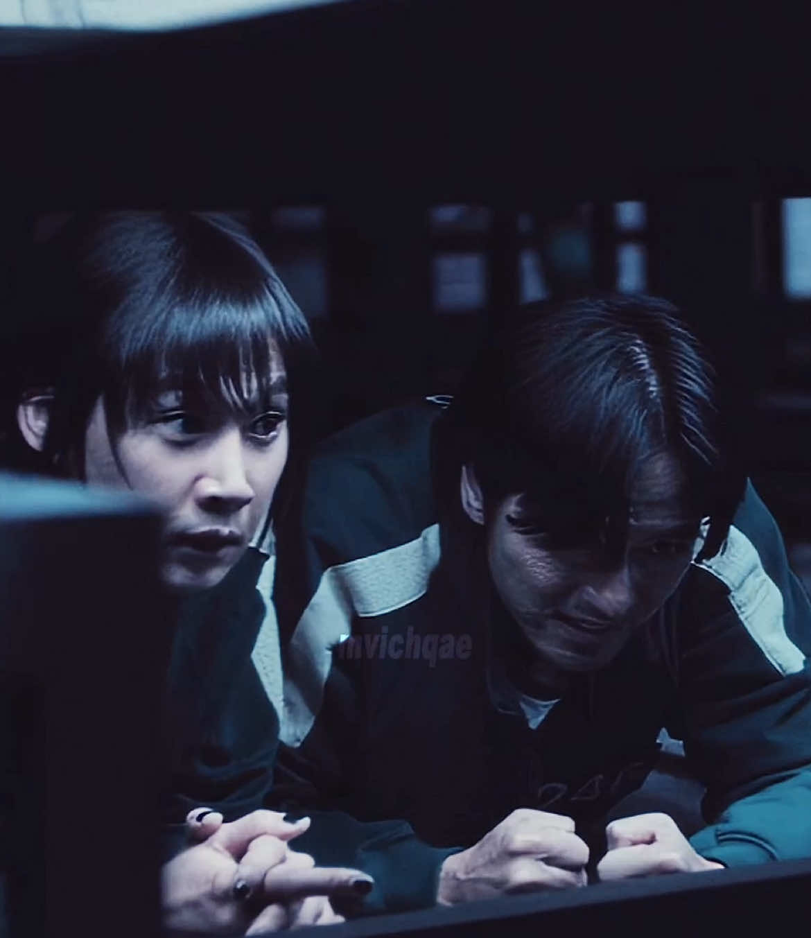 the way they never left each others side after he saved her 😭 | scp - aexcheck.sp , ac -  @nyrasbeats | #squidgame2 #player120 #player246 #hyunju #gyeongseok #edit #fypシ゚ #foryou #netflix #viral 