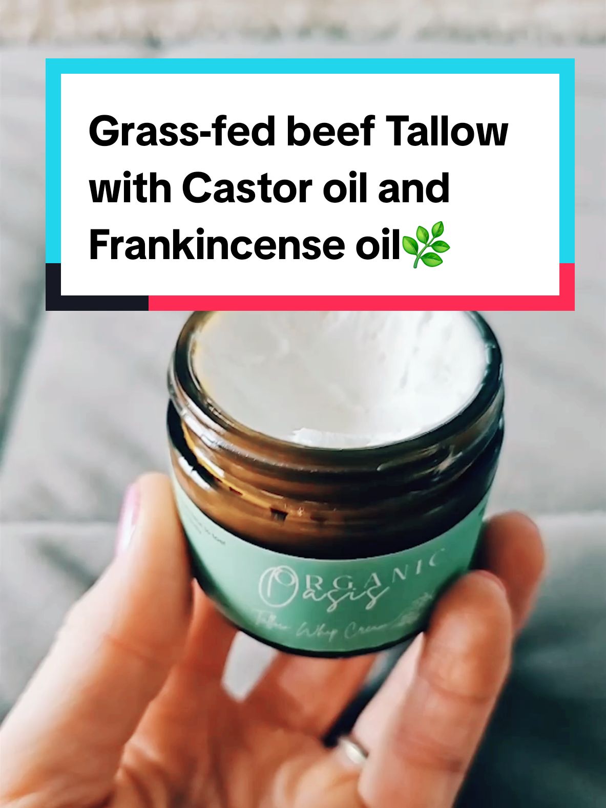 Grass fed beef Tallow skincare with only three ingredients. Frankincense oil and castor oil. #tallow #tallowskincare #beeftallow #beeftallowskincare #beeftallowfacecream #giftidea #newyearnewaura #tiktokshopyearendsale #tiktokshoplastchance #valentinesdaygift #giftideas @anOrganicOasis 