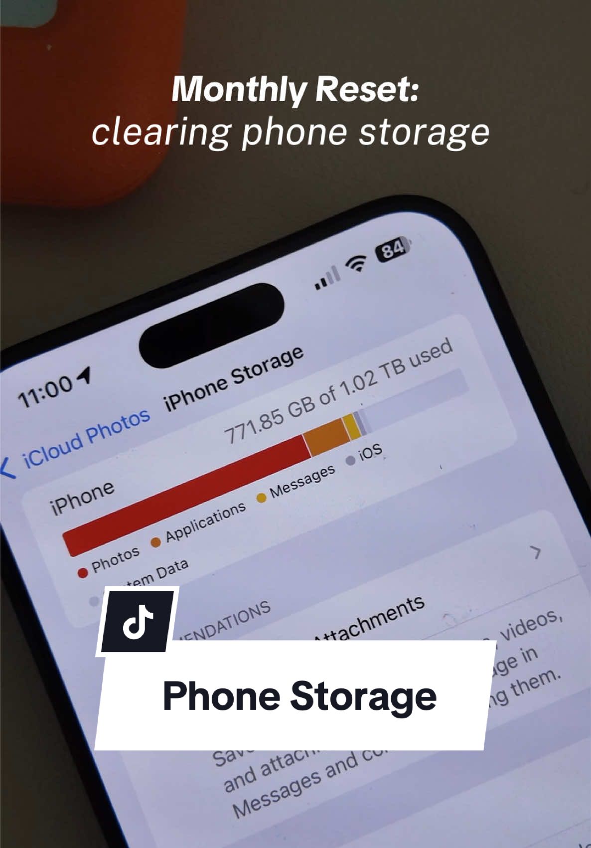 ✨Struggling with storage on your phone? Here's my monthly system to clear space and keep everything organized! 1️⃣ Create a phone album for the month 📁 2️⃣ Set up a matching album on your external hard drive (via computer) 💾 3️⃣ Transfer footage: - Option 1: Plug your phone directly into the hard drive (requires a full charge). 🔌  (not my favorite lol as I usually have over 1,000+ items to transfer over) - Option 2: Download from iCloud to your computer, then move to your hard drive. (My favorite!) 💻 4️⃣ Delete large files and unused footage to free up space. 🗑️ Say goodbye to 