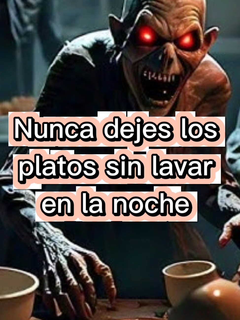 Nunca dejes los platos sucios durante la noche... 😵 #relatosdeterror #terror #paranormal #historiasdeterror 