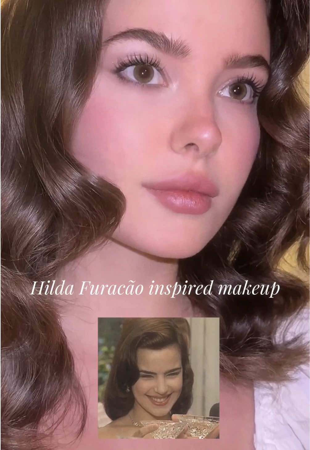 some of you asked me for this makeup 🤍 #hildafuracao #vintage #perioddrama #anapaulaarosio #makeup #girlythings 