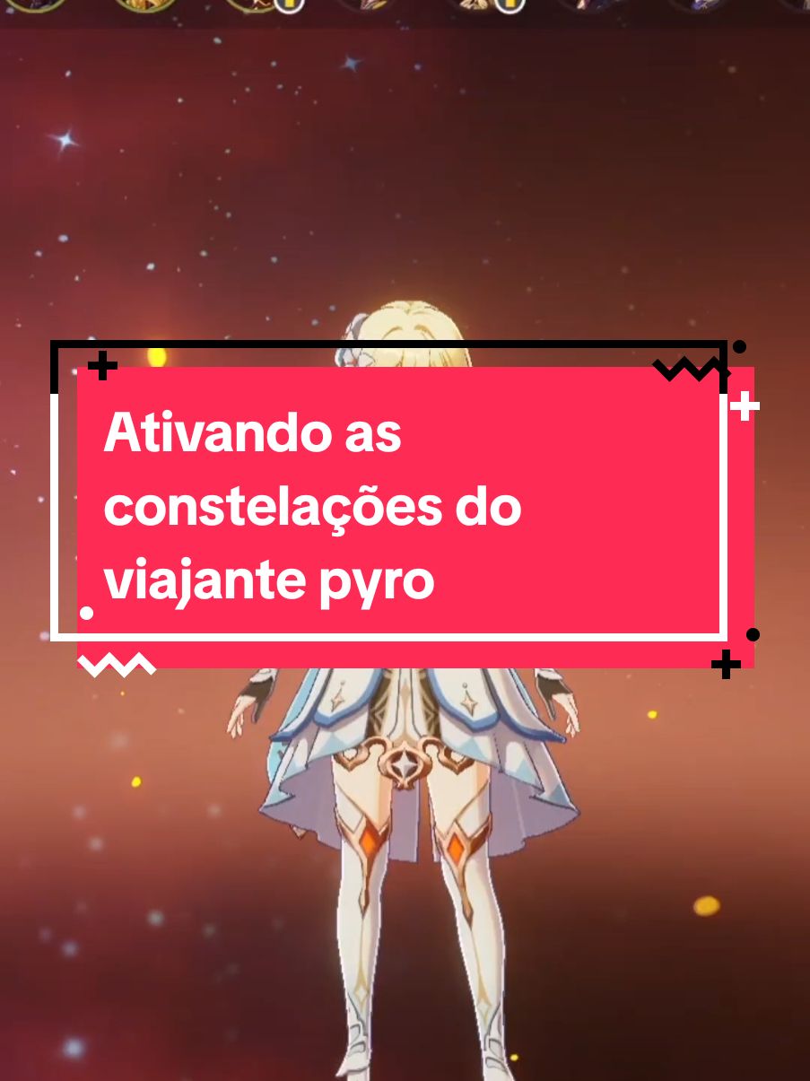 Ativando as constelações viajante pyro #GenshinImpact #hoyocreators #natlan #viajantepyro #genshinguide 