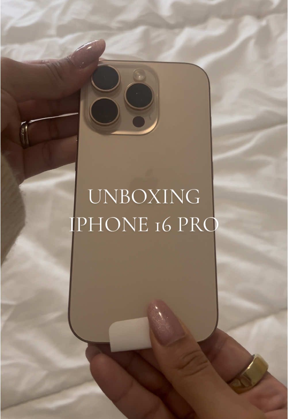 Unboxing my new @apple IPhone 16 Pro in desert titanium 🎀 #iphone #iphone16 #iphone16pro #unboxing #aesthetic #christmasgift #birthdaygift #asmr #coquette #coquetteaesthetic #coquettecore #unboxingvideo #unboxingasmr #unboxwithme 