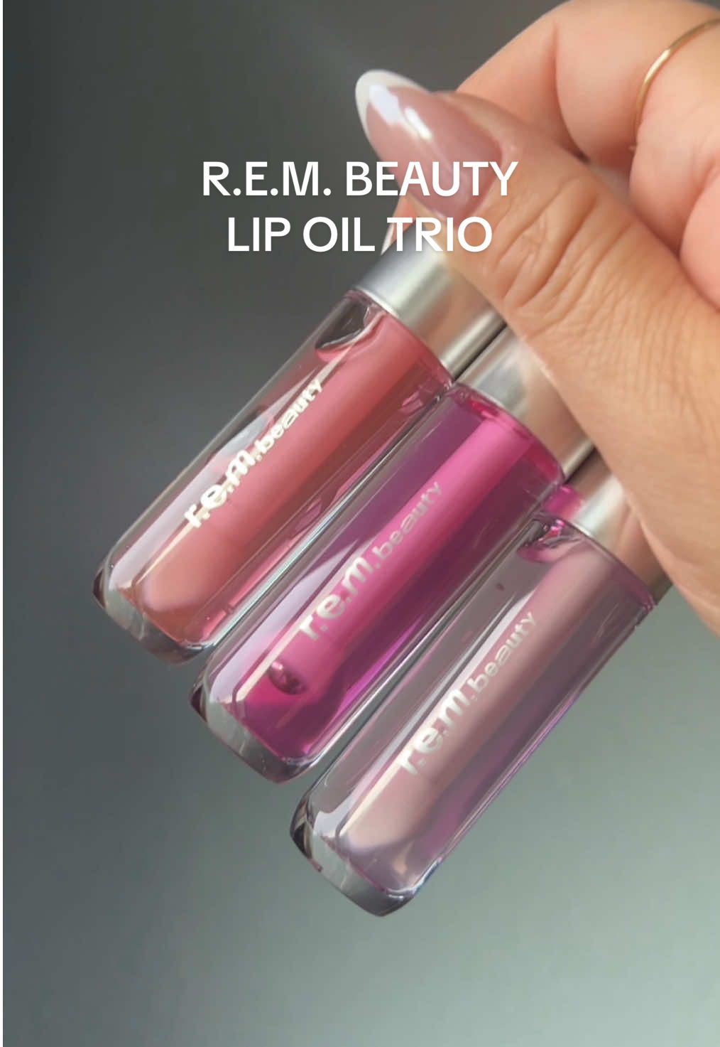 3 full size glossy non-sticky lip oils - Pickin Petals, Raspberry Drip, and Lavender Kiss. Grab it before the deal ends! @r.e.m. beauty  #rembeauty #rembeautybyarianagrande #arianagrande #lipoil #rembeautylipoil #lipgloss #affordablemakeup  #affordablelipgloss #beautydeals #beauty #beautytoks #beautytiktok #ttsbeautybesties #newyearnewaura #mademyyear #tiktokshopdeals #creatorsearchinsights 