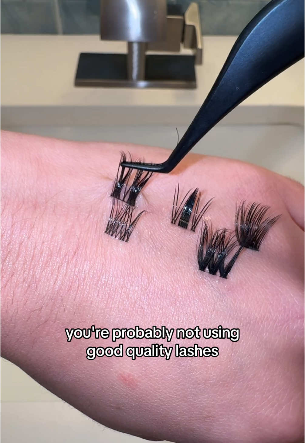 Waterproof lashes are supposed to be waterproof!! #fyp #trending #foryou #viral #fypシ #foryoupage #tiktokviral #viralvideo #lashes #lashclusters #diylashes #lashesathome #lashextensions 