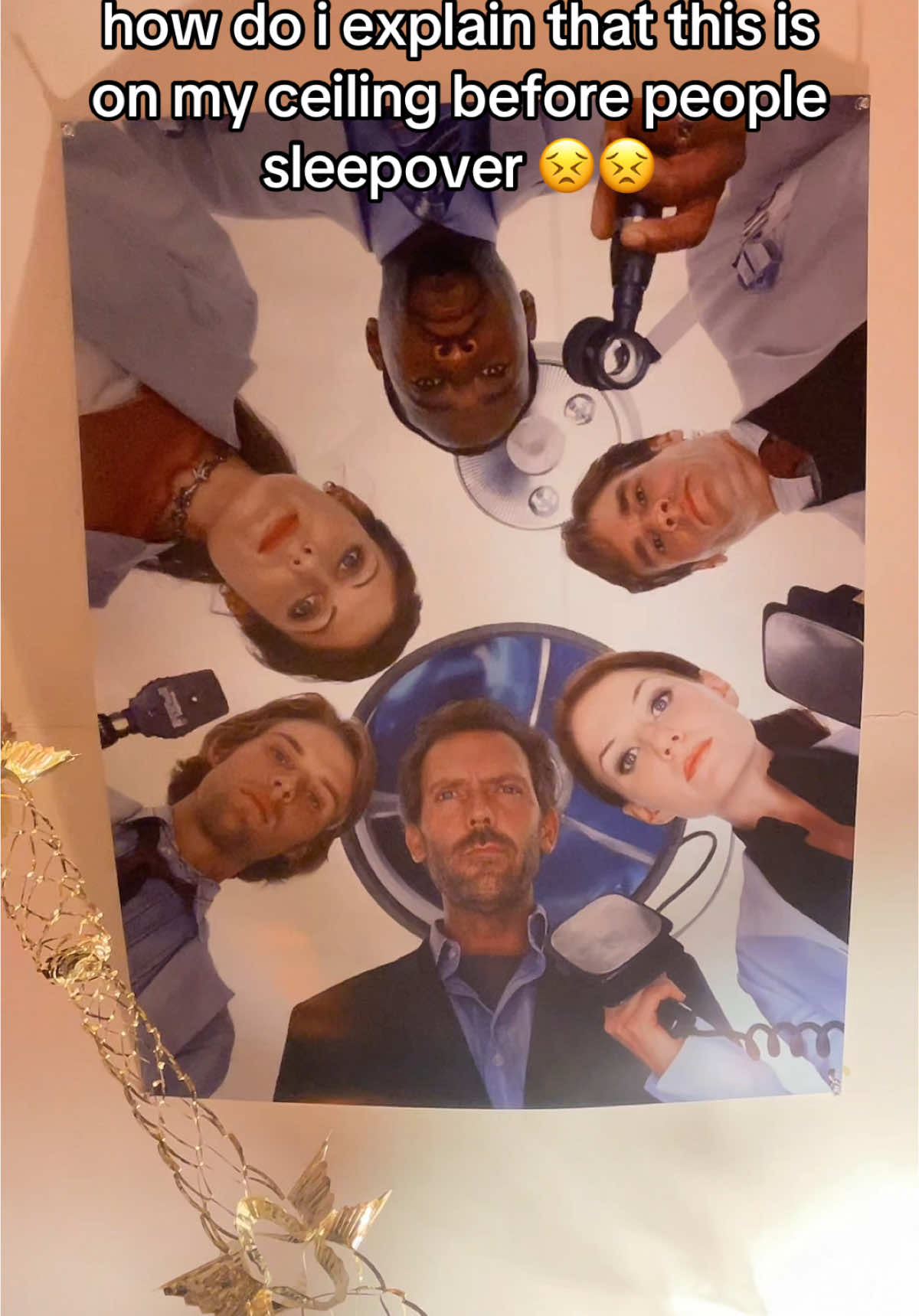 casually got the house dream team on my ceiling #house #housemd #moremousebites #hughlaurie #robertseanleonard #lisacuddy #jameswilson #fyp #foryoupage #itsneverlupus #hilson 