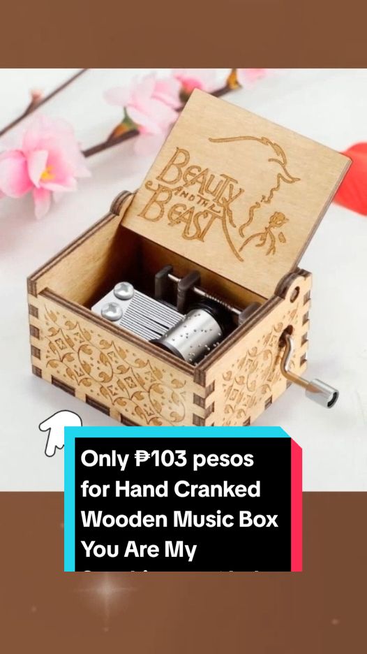 Only ₱103 pesos for Hand Cranked Wooden Music Box You Are My Sunshine cant help falling in love Beauty And The Beast! Don't miss out! Tap the link below! #woodenmusicbox #TikTokShop #tiktokfinds #TikTokFashion #tiktokph #tiktokaffiliate #LearnOnTikTok 