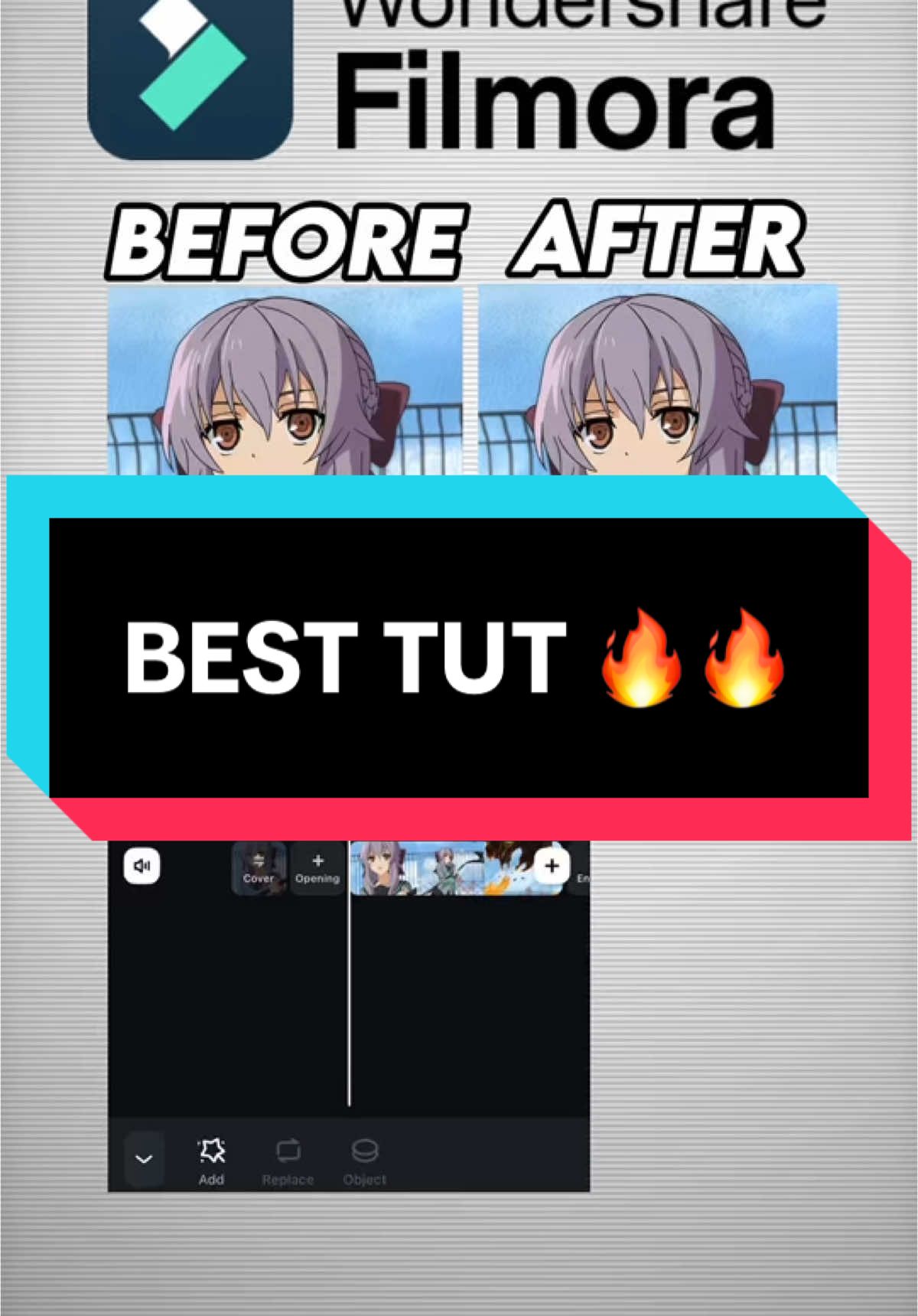 My tutorial 🔥#anime #animeedit #tutorial #fmcc #filmora #filmoraedit #beforeandafter #fyp @Filmora Video Editor 