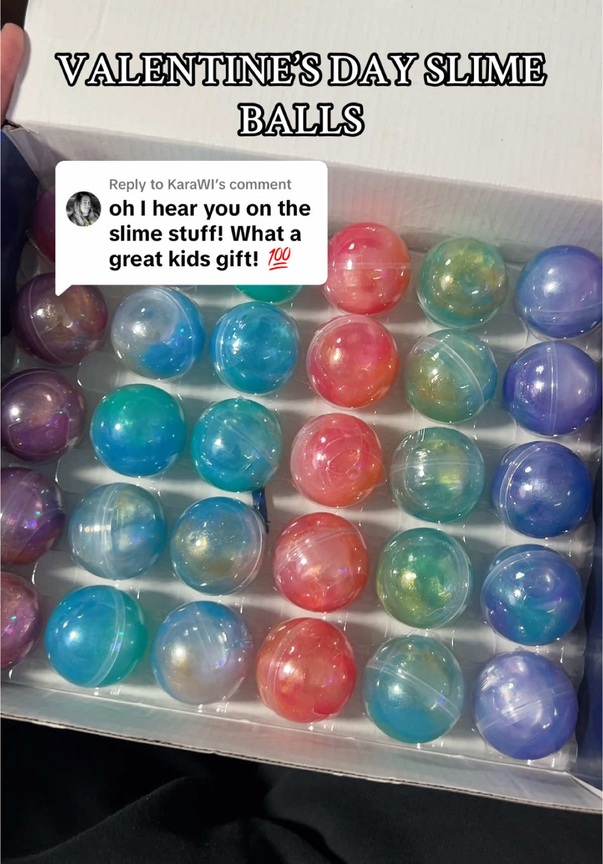 Replying to @KaraWI these slime balls are perfect for classroom favors! #ValentinesDay #valentinesdaygift #slimeballs #slime #valentinesdayfavors 