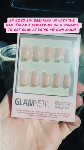 I can’t wait to get these cuties on tomorrow and report back! Here’s to more GOOD diy, at home self care in 2025! @Glamnetic #athomenails #DIY #momhacks #beauty #nails 