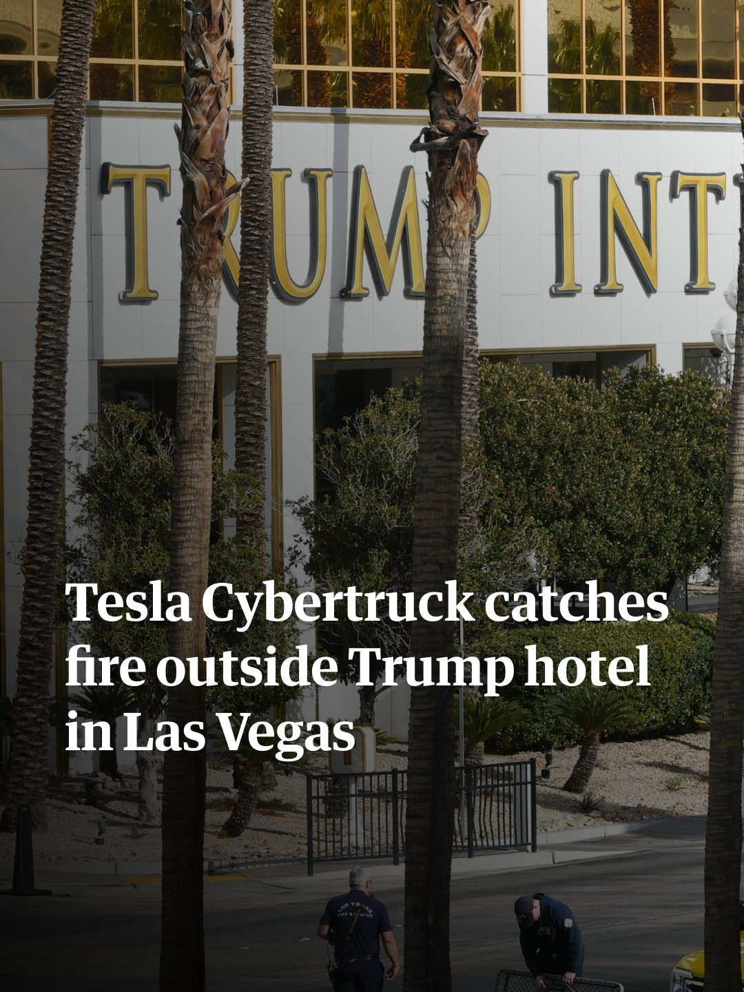 One person died and seven more were injured on Wednesday when a Tesla truck caught fire and exploded outside Donald Trump’s Las Vegas hotel, authorities said. Las Vegas metropolitan police and Clark county fire department officials in Nevada said at a news conference that a person died inside the vehicle. Another seven people nearby received minor injuries and were taken to a hospital for treatment. According to a law enforcement official, the truck was rented via the Turo app and appeared to be carrying a large load of fireworks. The official spoke on condition of anonymity because they were not authorized to speak publicly. US president Joe Biden said on Wednesday that law enforcement was investigating whether there were any links between a New Orleans truck attack that killed 15 people and the Tesla explosion. Read more via the link in our bio. #Tesla #Trump #LasVegas #US #ElonMusk #Tesla #Cybertruck