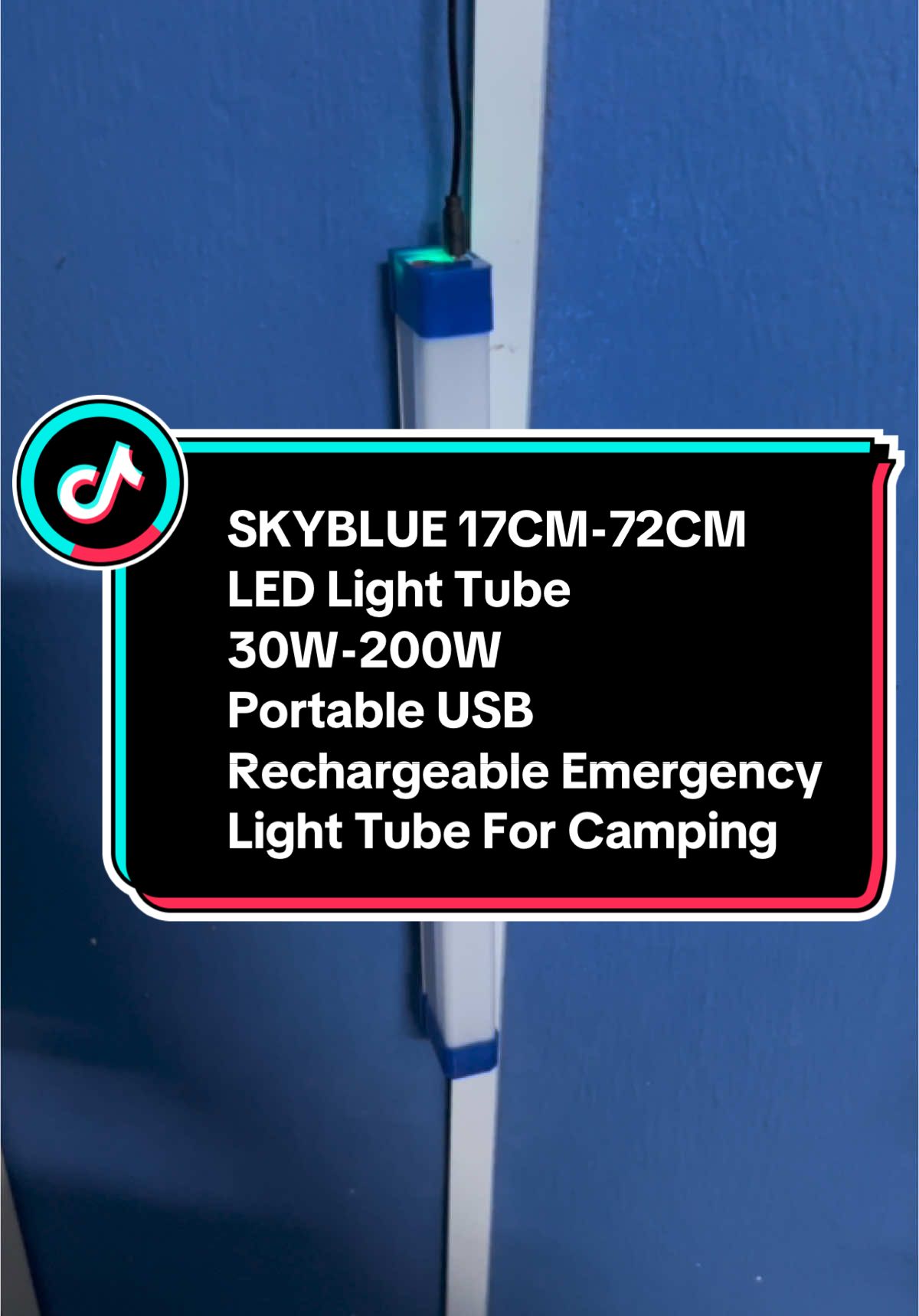 SKYBLUE 17CM-72CM LED Light Tube 30W-200W Portable USB Rechargeable Emergency Light Tube For Camping Lamp Outdoor Lampu Equipment Hiking#lampuledrechargeable #lampuledtube 